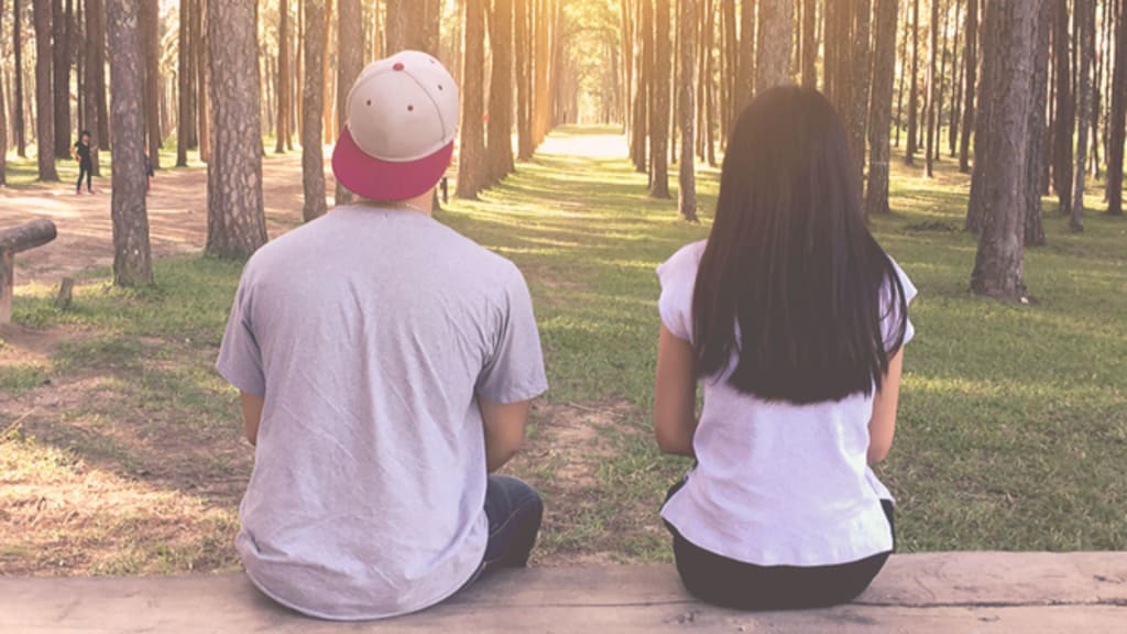 couple in the forest